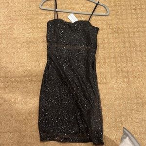 Black sparkly mini dress